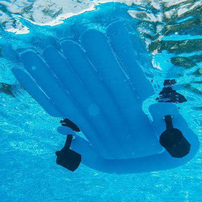 Flotador de tumbona de piscina motorizado con doble hélice y control joystick 360°