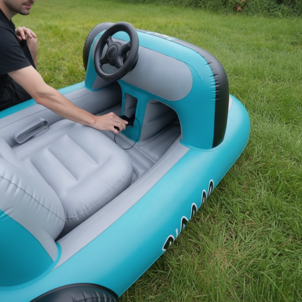 Kicker: Coche de carreras hinchable · [2,40 m] · hinchador eléctrico incluido