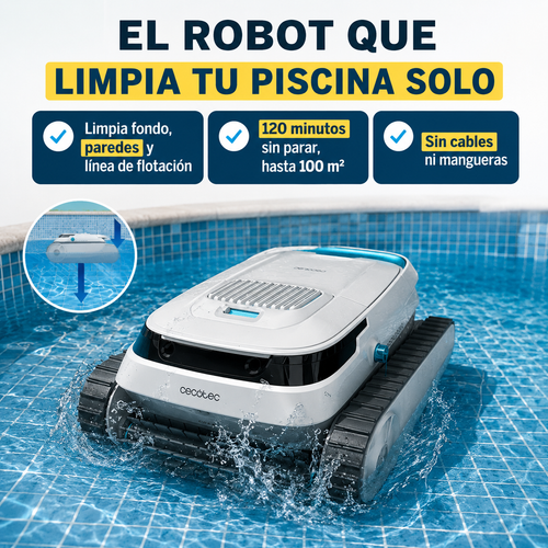 Pooldroid 5000 TotalClean – Tu piscina limpia sola mientras tú te bañas